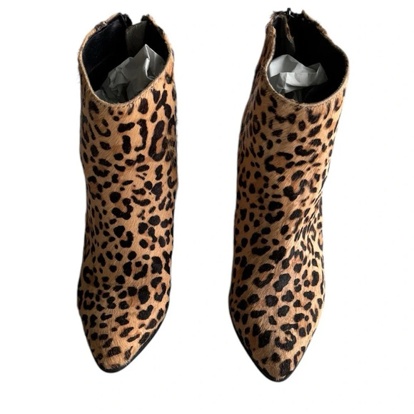 Steve Madden Jillian Leopard Print Calf Hair Ankle Booties Size 9 Beige … - Picture 7 of 7